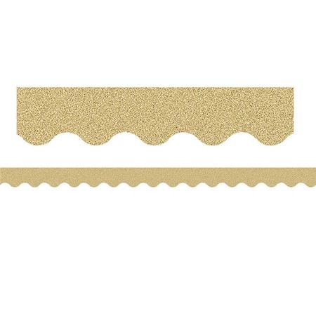 Teacher Created Resources Teacher Created Resources TCR77016-3 Gold Glitz Scalloped Border Trim - Pack of 3 TCR77016-3